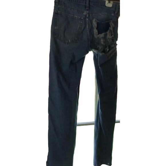 Distressed 30 x 32 Men's Faded Ripped St. John’s Bay Easy Fit Blue Jeans Cotton - Picture 2 of 7